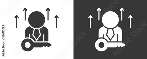 Key Player Icon Set Vector Collection Isolated In Black And White