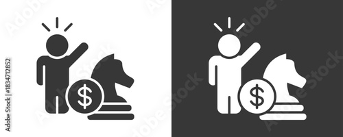 Strategy Icon Set Vector Collection Isolated In Black And White
