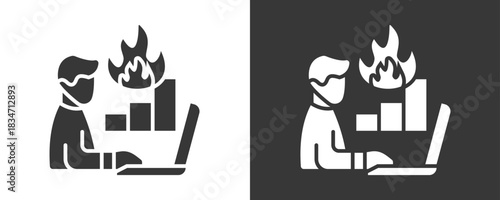 Trend Icon Set Vector Collection Isolated In Black And White