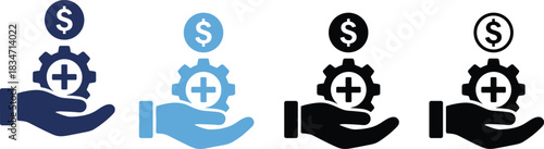 Time Protected Security Icon Set: Data Protection, Guaranteed Safety, Insurance, History, and Long-term Warranty Symbol