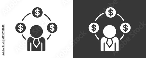 Profitability Icon Set Vector Collection Isolated In Black And White