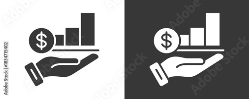 Profit Icon Set Vector Collection Isolated In Black And White