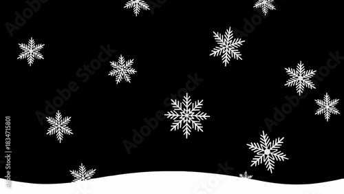 vector illustration of a christmas snow