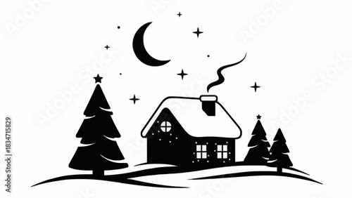 Vector ilustration of Christmas eve