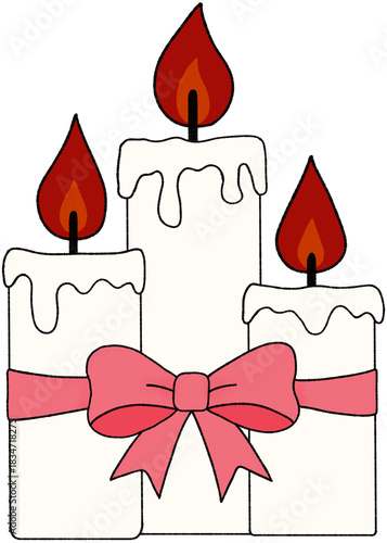 christmas card with candle