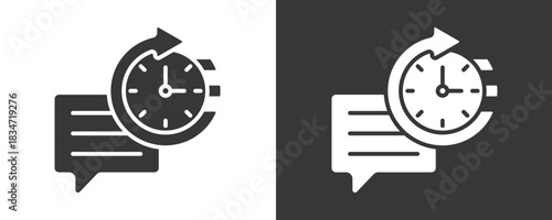 Response Rate Icon Set Vector Collection Isolated In Black And White