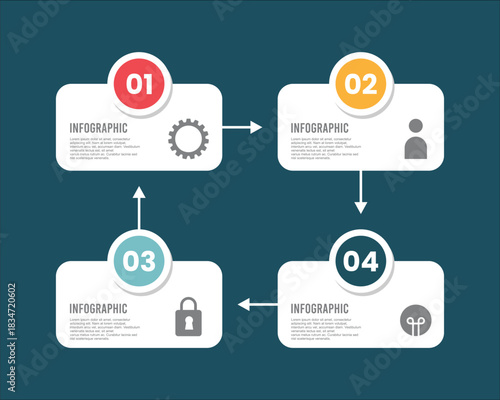 Professional business infographic for modern presentations and data visualization for company reports