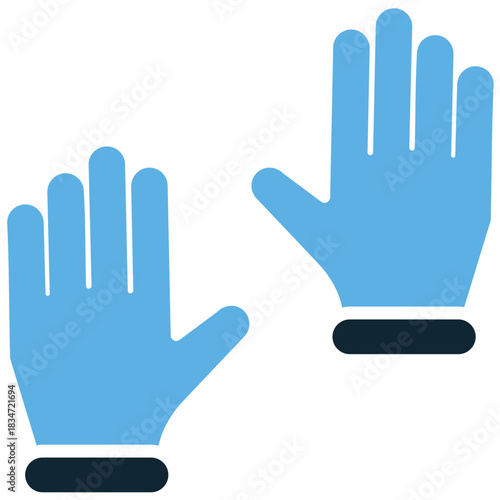 Gloves Icon Vector Ideal for cold weather, protection, winter sports, and hand covering graphics. Symbolizes warmth, protection, winter gear, and simple accessory.