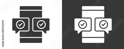 Online Survey Icon Set Vector Collection Isolated In Black And White