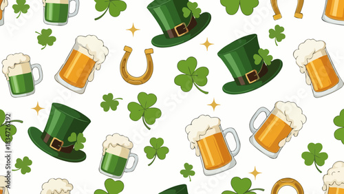 A festive seamless pattern for St