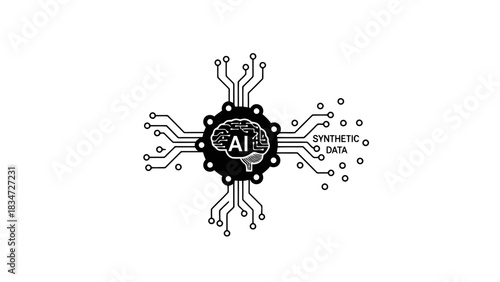 Artificial intelligence brain with circuitry and synthetic data