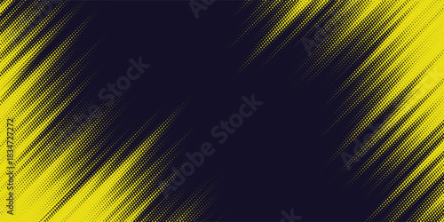 Gradient grunge texture background in yellow and dark blue color pattern with halftone dots