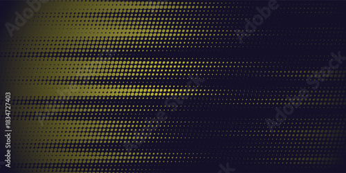 Gradient grunge texture background in yellow and dark blue color pattern with halftone dots, vector, modern.