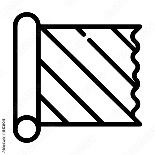 wrapping paper Line Icon