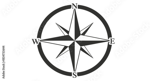 compass on black background