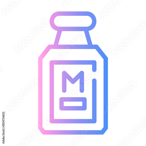 milk bottle Line Gradient Icon