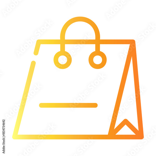 paper bag Line Gradient Icon
