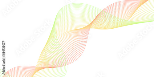 Abstract green wave pattern vector illustration with lines and curves for an artistic backdrop design
