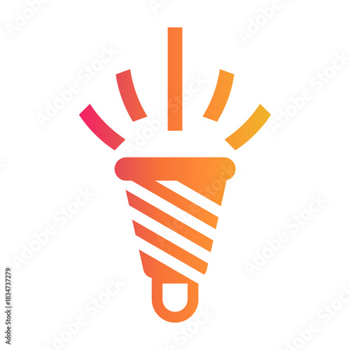 A gradient party popper icon with sparks and confetti shooting upward, representing joy, event celebration, and festive occasions in solid black silhouette.