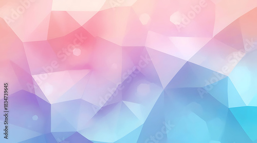 Fototapeta Naklejka Na Ścianę i Meble -  Abstract triangle background. Light pink, white, gold. 