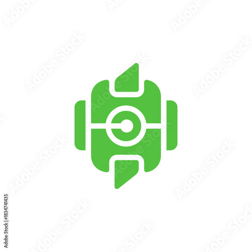 Green Field Football Chat Podcast Talk App Communication Abstract Logo Design Vector
