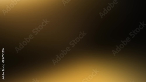 Vibrant lights. Gold yellow brown gradient flow on black background. Dynamic motion. Neon glow bright color transitions. Flash on dark backdrop for cover, web design. 4k animation