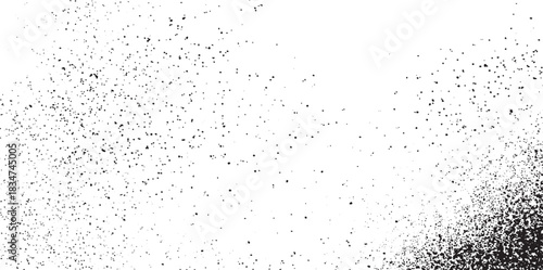 Black and white grunge. Distress overlay texture dust film grain speck grit grunge overlay on white background grain noise Speckle grain dot white paper noise