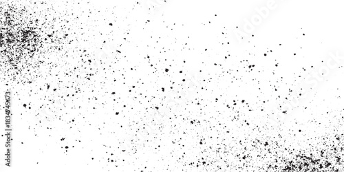 Distress overlay texture. dust and rough dirty wall background dust film grain speck grit grunge overlay dot line grunge texture dust noise black and white texture vector.