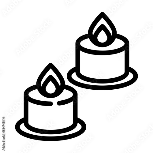 aromatherapy candles Line Icon
