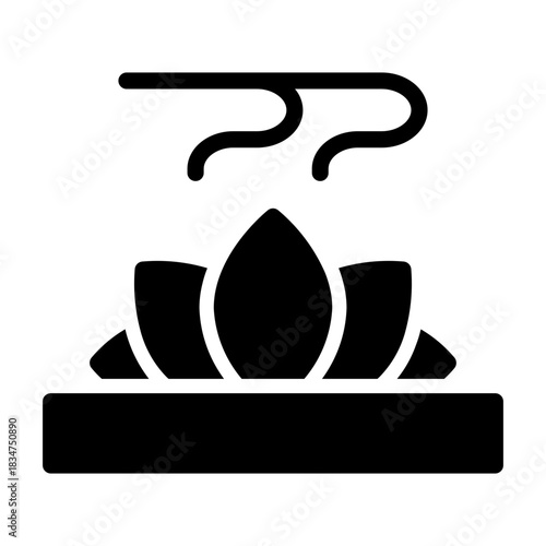 lotus flower Solid icon