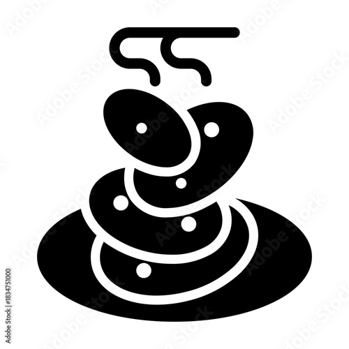 hot stones Solid icon