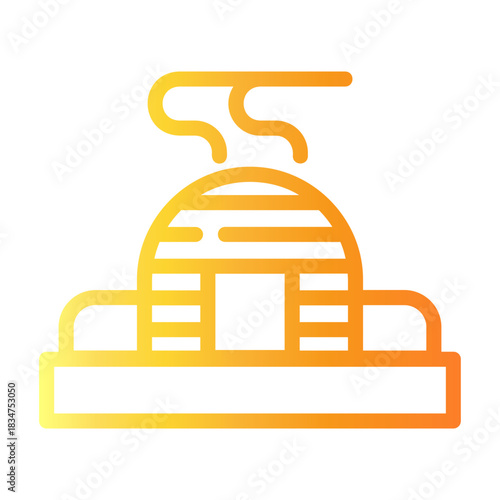 sauna Line Gradient Icon