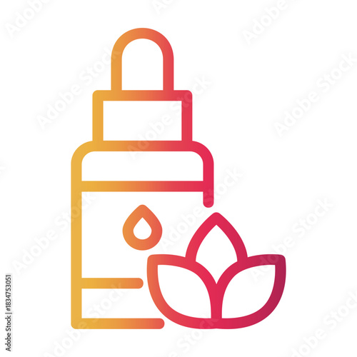 massage oil Line Gradient Icon