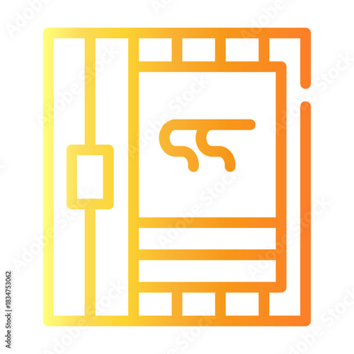 sauna Line Gradient Icon