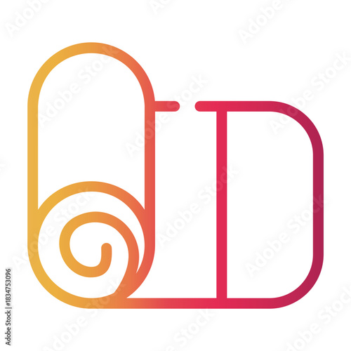 warm towel Line Gradient Icon