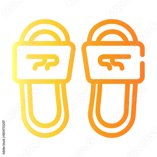 flip flops Line Gradient Icon