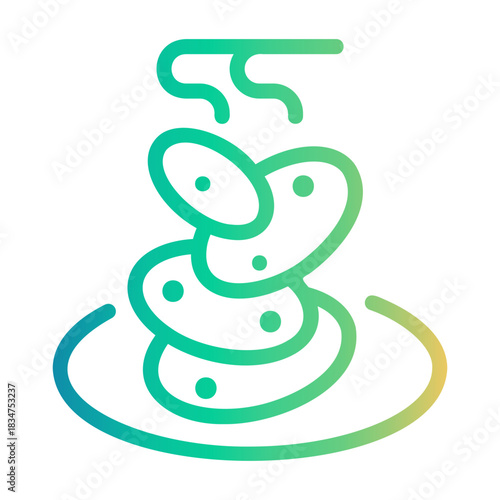 hot stones Line Gradient Icon
