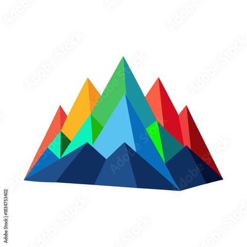 Modern Colorful Majestic Mountain Artwork
