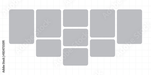 Pictures or photos frame collage layout abstract photo frames and digital photo wall template
