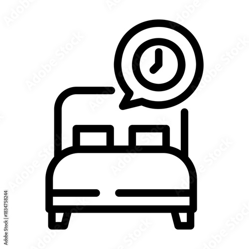 bed time Line Icon