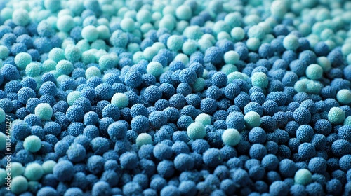 desiccant. Blue desiccant beads color transition, from moist to dry state. STEM education sheets, lab safety posters, designed for biotech research communications, supports STEM education.
