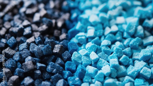 desiccant. Blue desiccant beads color transition, from moist to dry state. STEM education sheets, lab safety posters, designed for biotech research communications, supports STEM education.