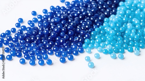 desiccant. Blue desiccant beads color transition, from moist to dry state. STEM education sheets, lab safety posters, designed for biotech research communications, supports STEM education.