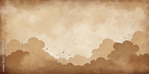 Vintage brown parchment paper texture for an ancient world map illustration