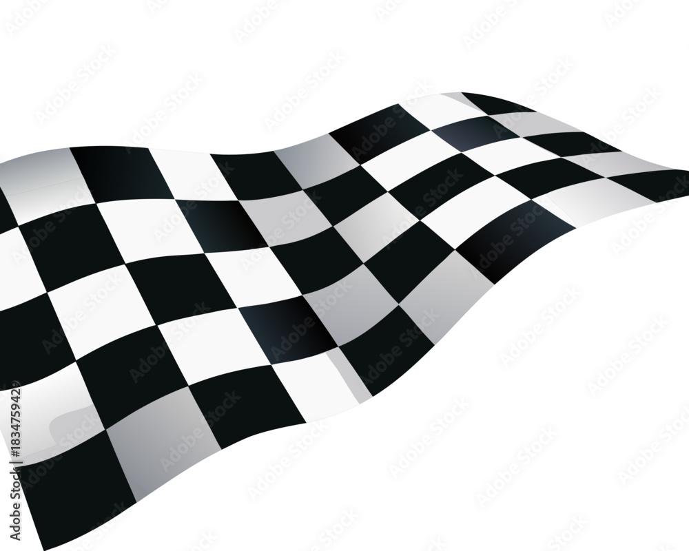 Obraz premium Waving checkered flag with background isolated on a transparent background racing flag
