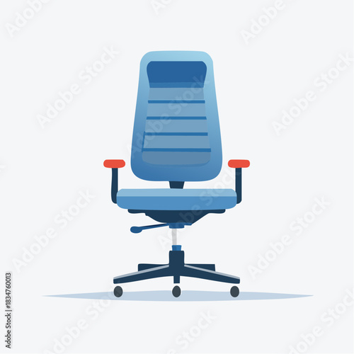 Modern ergonomic office chair illustration, designed for comfort and productivity in a professional workspace setting, representing contemporary furniture for business environments