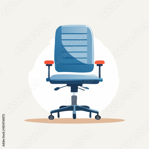 Ergonomic Office Chair Illustration for Comfortable Workspaces