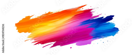 Vector colorful watercolor brush stroke grunge design elements