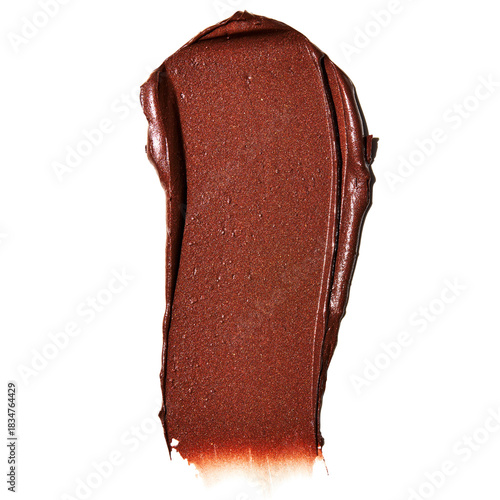 Luxurious shimmering bronze lipstick swatch evokes glamour and sophistication for beauty campaigns, makeup tutorials, and cosmetic product displays