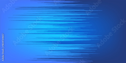 Blue Gradient Abstract With Dynamic Light Streaks, Horizontal Lines, And Motion Energy Background